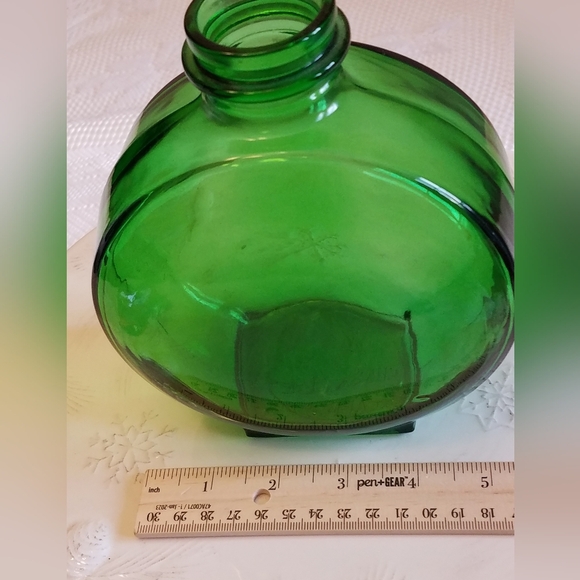 Vintage  Sunsweet Green Depression Glass Bottle - Picture 8 of 10